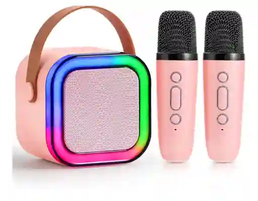 Parlante Altavoz Bluetooth Portátil Karaoke 2 Micrófonos
