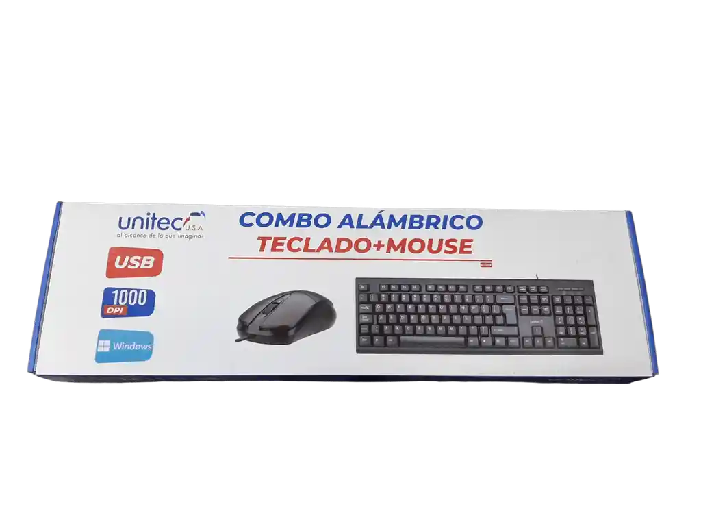Kit Combo Teclado Y Mouse Alambrico Dpi 1000 Windows Y Mac