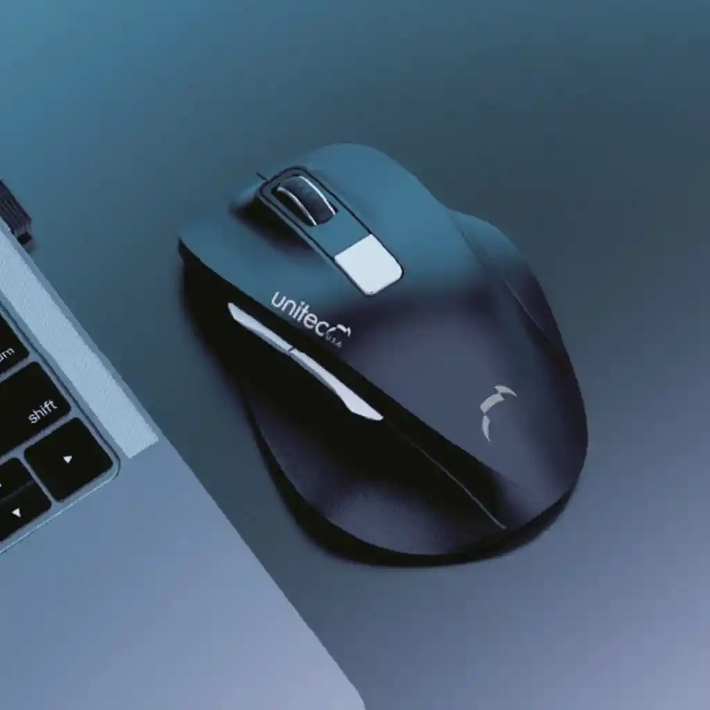 Mouse Inalambrico Ergonomico W102 1600 Dpi Ajustable Unitec