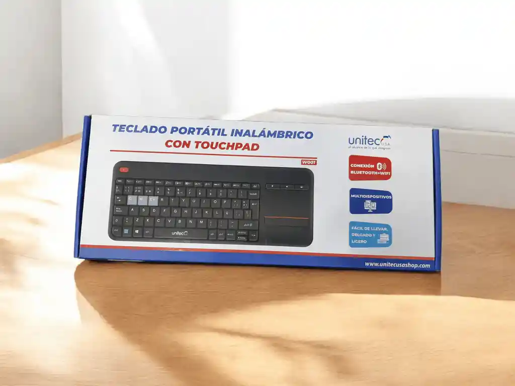 Teclado Inalámbrico Portátil Con Touchpad W001 Unitec 2,4ghz