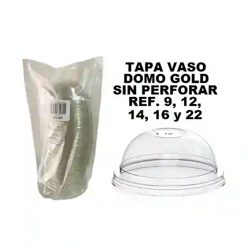 Tapa Domo Sin Perforar Para Vaso Maestro Gold X 50und