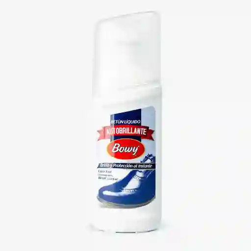 Betún Liquido Auto Brillante Color Azul Bowy 60ml