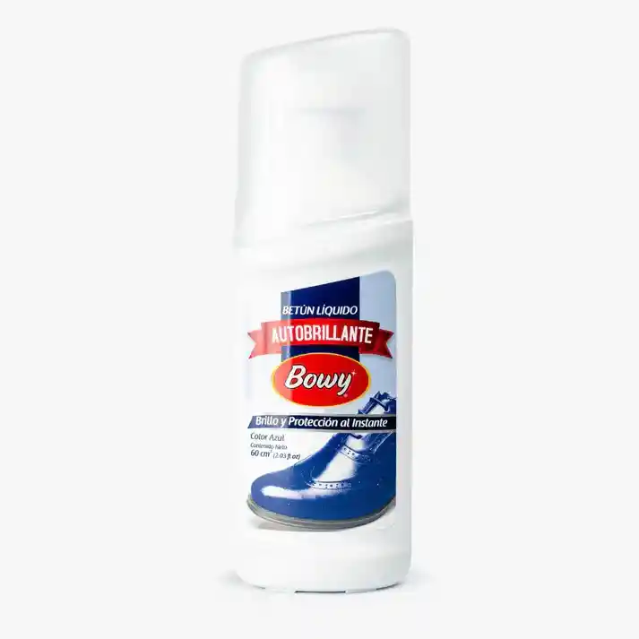 Betún Liquido Auto Brillante Color Azul Bowy 60ml