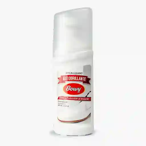 Betún Liquido Auto Brillante Color Blanco Bowy 60ml