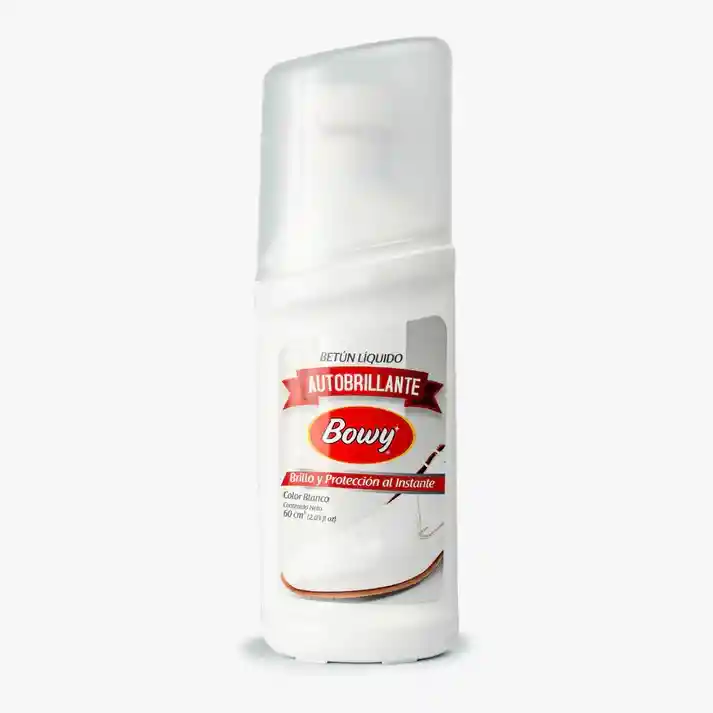 Betún Liquido Auto Brillante Color Blanco Bowy 60ml