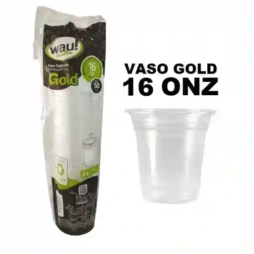 Gold Maestro Vaso Pet Cristal 16 Oz