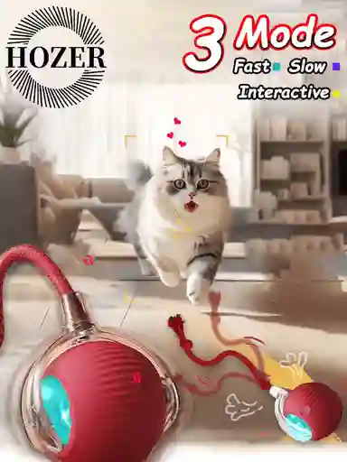 Juguete Bola Pelota Interactiva Para Gato Mascota Recargable Usb