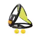Juego De Pelota Raqueta De Mano Pádel Lanzar Y Atrapar 1 Par Color Negro