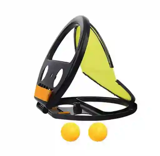 Juego De Pelota Raqueta De Mano Pádel Lanzar Y Atrapar 1 Par Color Negro
