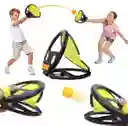 Juego De Pelota Raqueta De Mano Pádel Lanzar Y Atrapar 1 Par Color Azul