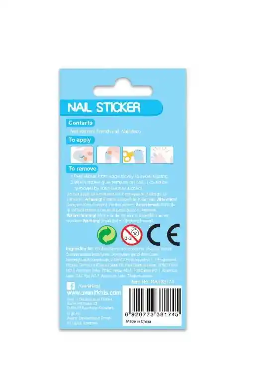 Juego Stickers De Uñas Infantil Animales Marinos Para Niños