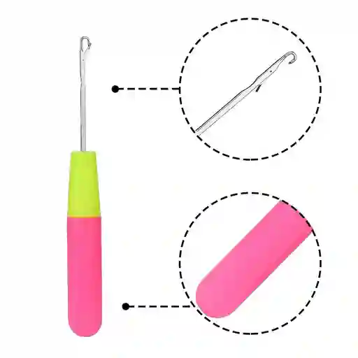 Aguja Crochet, Para Trenzar / Peinar El Cabello