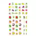 Juego Stickers De Uñas Infantiles Frutas Para Niños