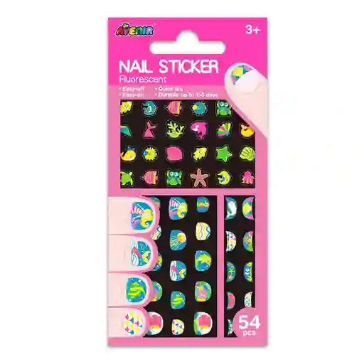 Juego Stickers De Uñas Infantiles Sirenas Para Niños