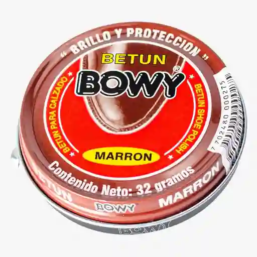 Betún Crema En Pasta Color Marrón Bowy 32g