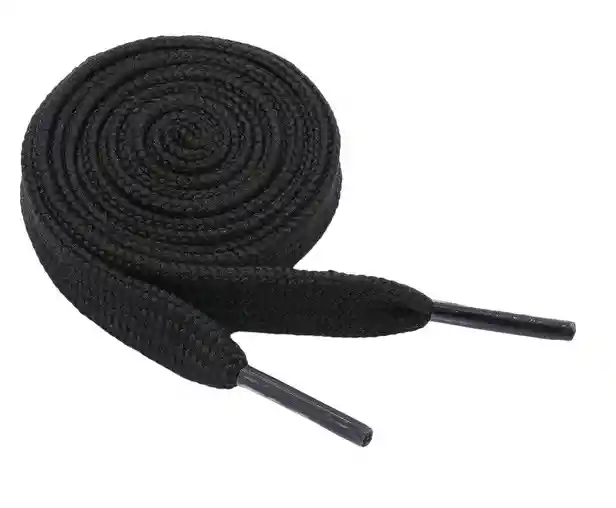 Par De Cordones Para Zapatos Planos De 150cm Color Negros