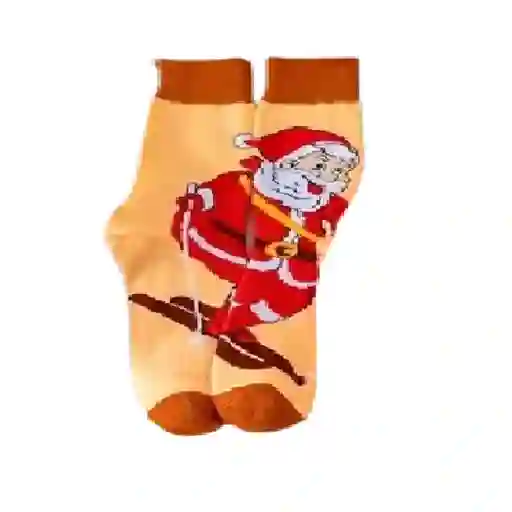 1 Par De Medias Crazy Santa