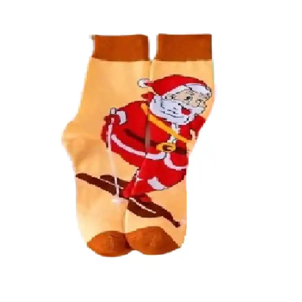 1 Par De Medias Crazy Santa