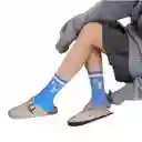 1 Par De Medias Azul Claro Stich
