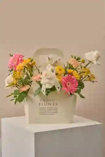 Flores Tonos Amarillos ''bolso Cálida Aurora''