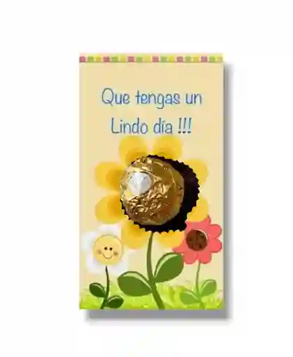 Unidad De Ferrero En Tarjeta Feliz Dia