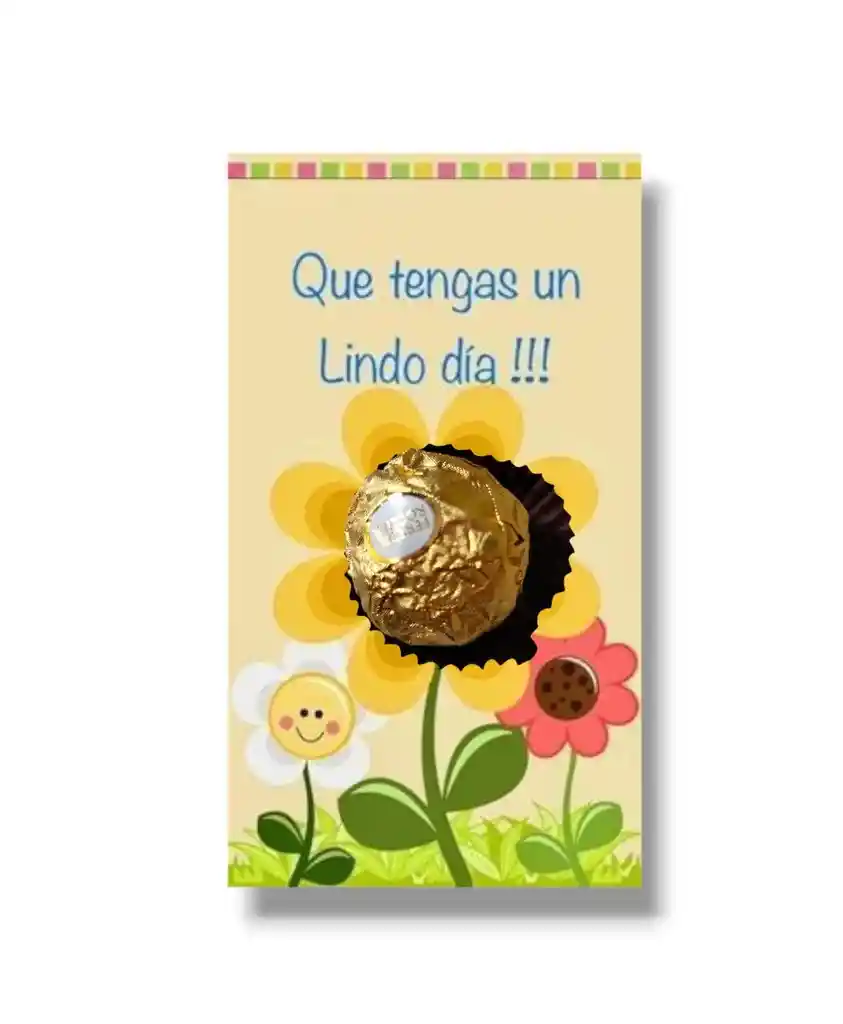 Unidad De Ferrero En Tarjeta Feliz Dia