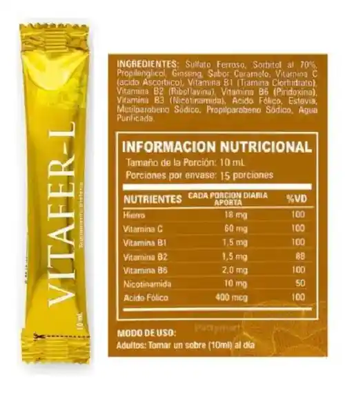 Vitafer X 1 Sachet Potenciador Masculino Energizante