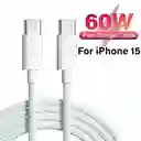 Cable Cargador Iphone 15 Carga Rapida 60w 1:1 Tipo C Generico