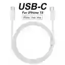 Cable Cargador Iphone 15 Carga Rapida 60w 1:1 Tipo C Generico
