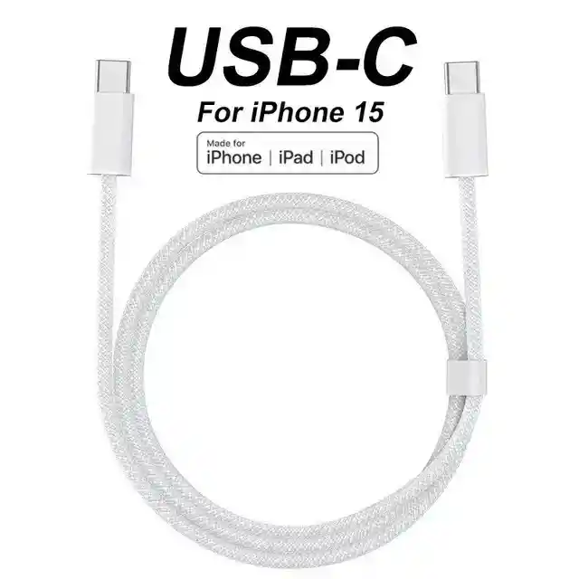 Cable Cargador Iphone 15 Carga Rapida 60w 1:1 Tipo C Generico
