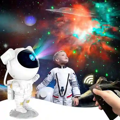 Proyector De Estrellas Astronautas Luz De Noche Para Niños