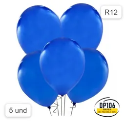 Globo Azul Oscuro X 5 Und