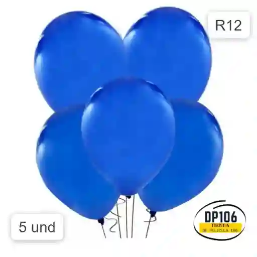 Globo Azul Oscuro X 5 Und