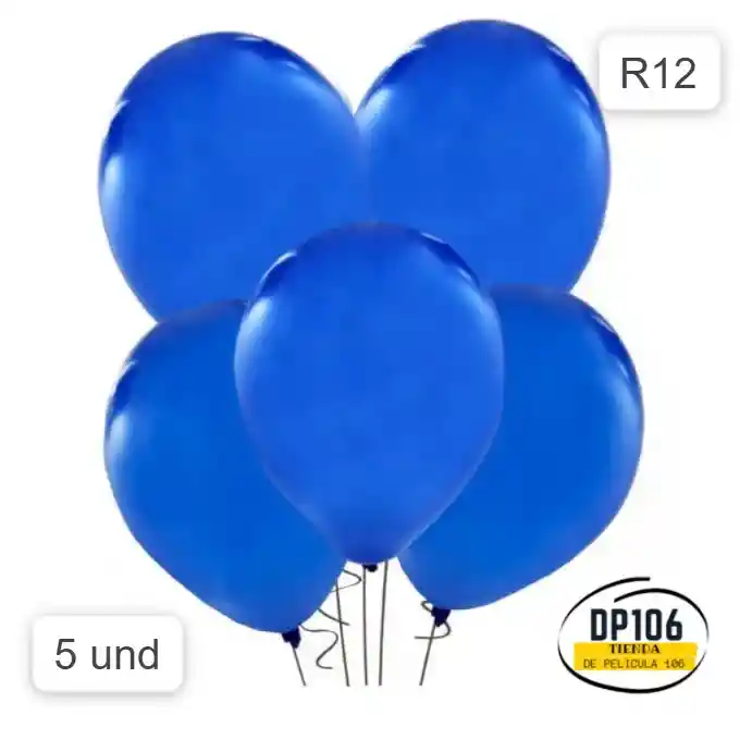 Globo Azul Oscuro X 5 Und