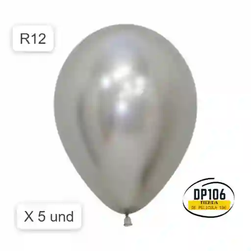 Bombas / Globos Plata X 5 Und