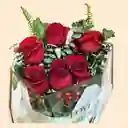 Bouquet Rosas Y Follaje