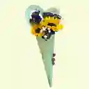 Mini Girasoles En Capuchón De Corazón