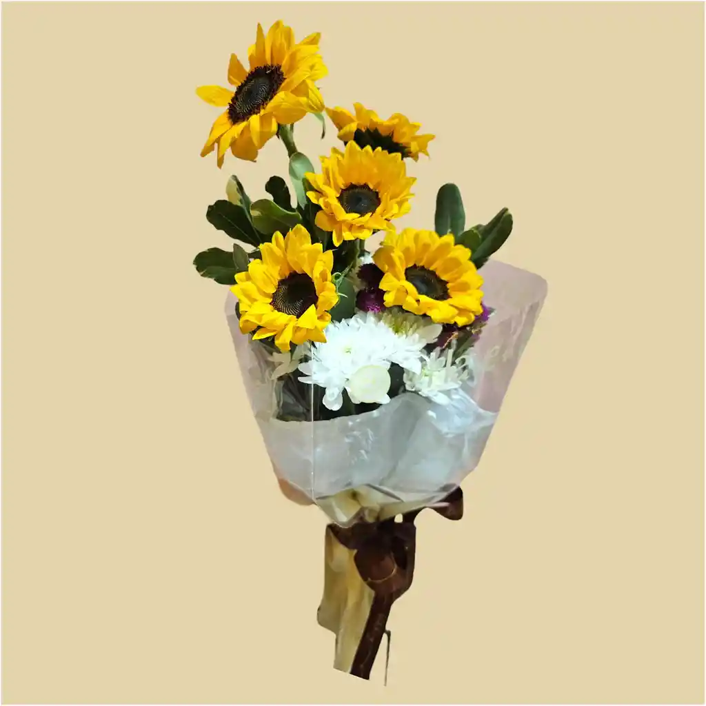 Bouquet Mini Girasoles Y Flores