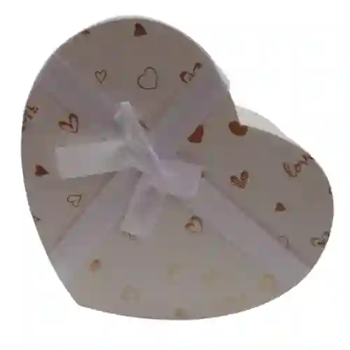 Caja De Regalo Corazon Blanco Ar1045 Grande