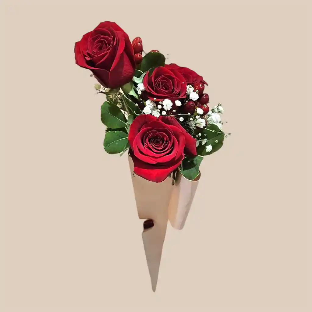 Rosas En Capuchón De Moño