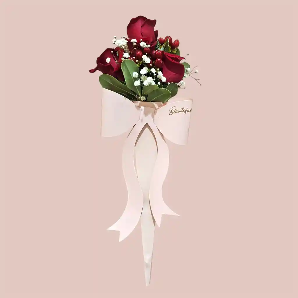 Rosas En Capuchón De Moño