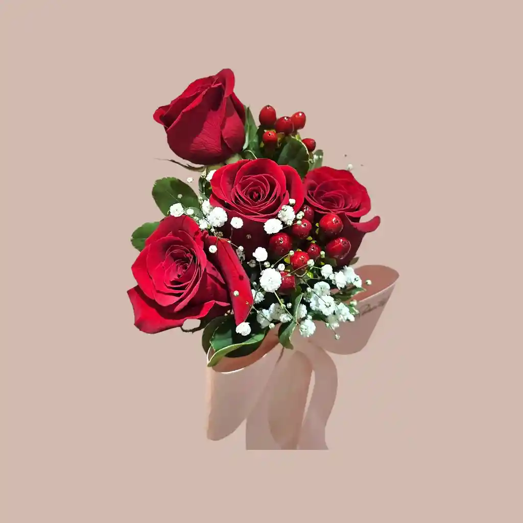 Rosas En Capuchón De Moño