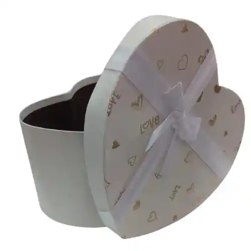 Caja De Regalo Corazon Blanco Ar1045 Pequeña