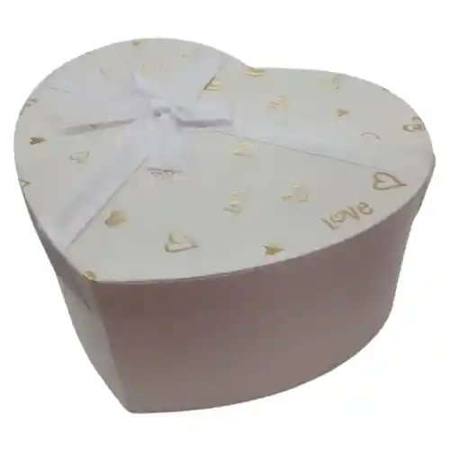 Caja De Regalo Corazon Blanco Ar1045 Pequeña