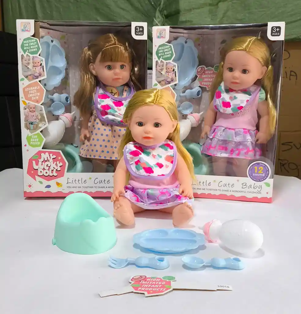 Muñeca Toma Tetero Y Orina 12 Sonidos