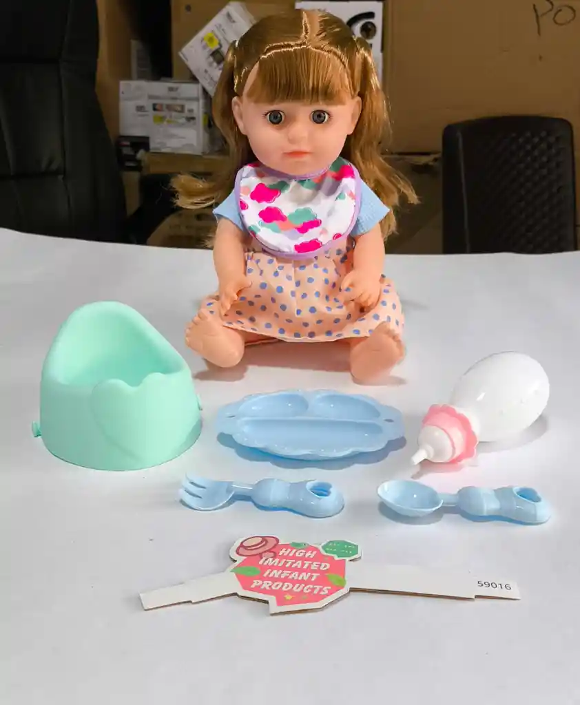 Muñeca Toma Tetero Y Orina 12 Sonidos