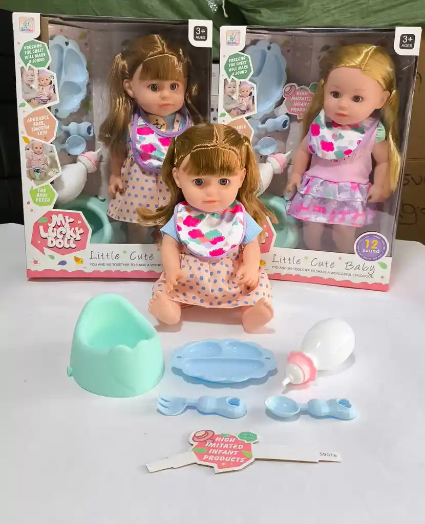 Muñeca Toma Tetero Y Orina 12 Sonidos