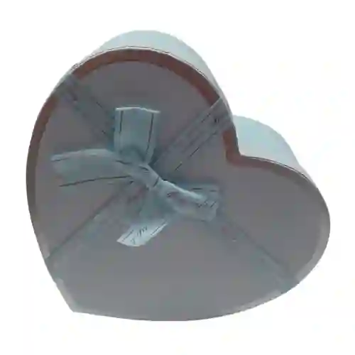 Caja De Regalo Corazon Azul Claro Ar1042 Mediana