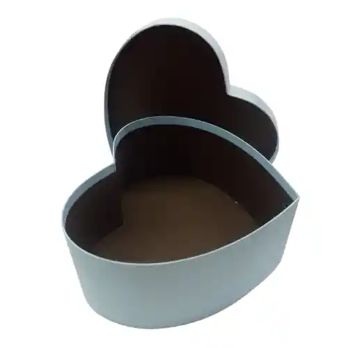 Caja De Regalo Corazon Azul Claro Ar1042 Mediana