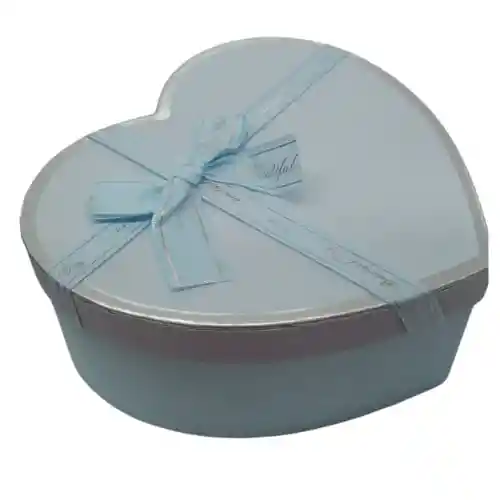 Caja De Regalo Corazon Azul Claro Ar1042 Mediana